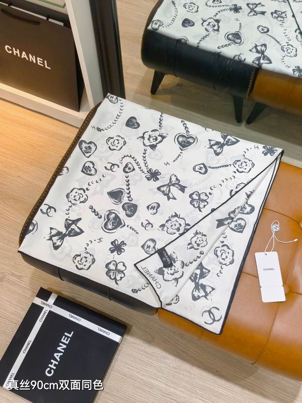 Chanel silk Scarf 90X90cm E04 (16)