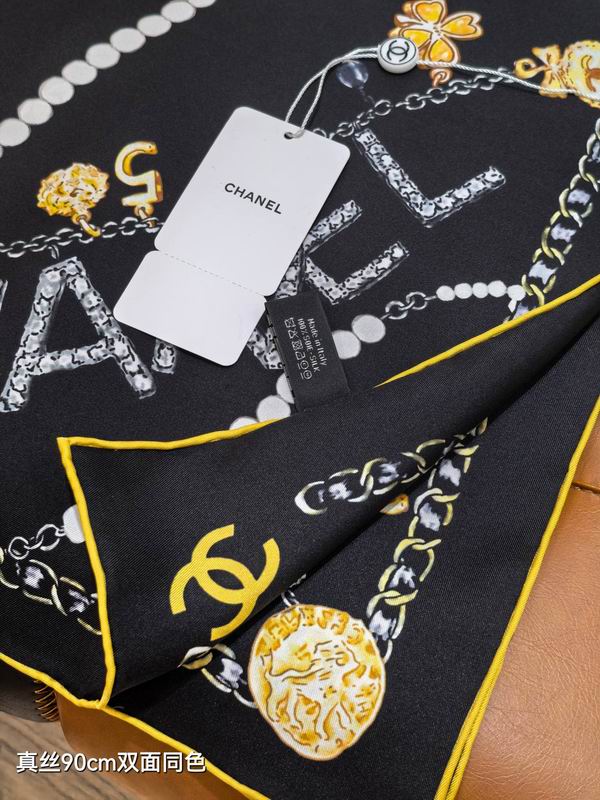 Chanel silk Scarf 90X90cm E06 (4)