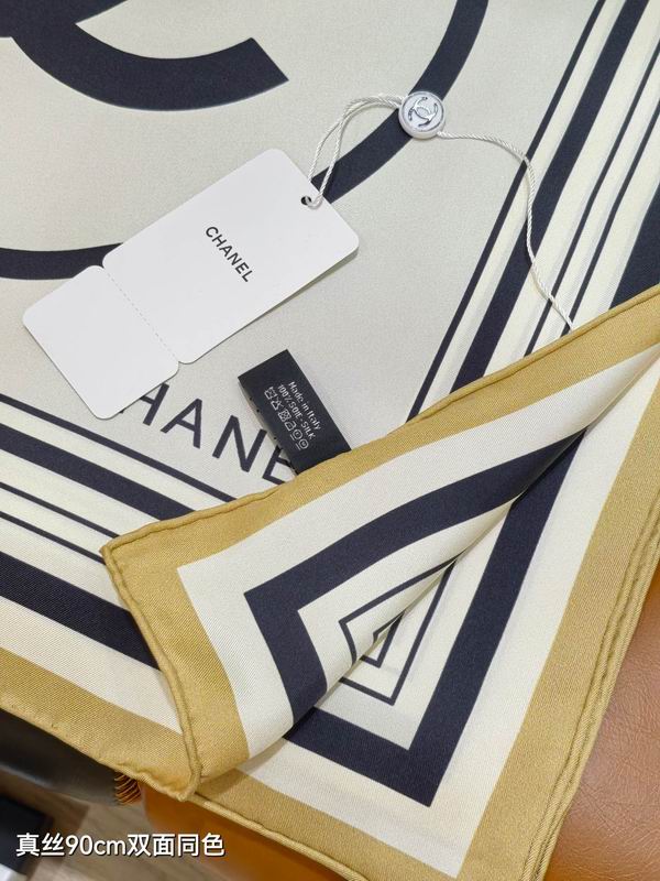 Chanel silk Scarf 90X90cm E10 (4)