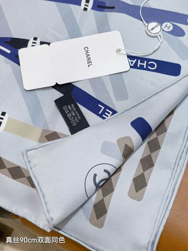 Chanel silk Scarf 90X90cm E40 (4)