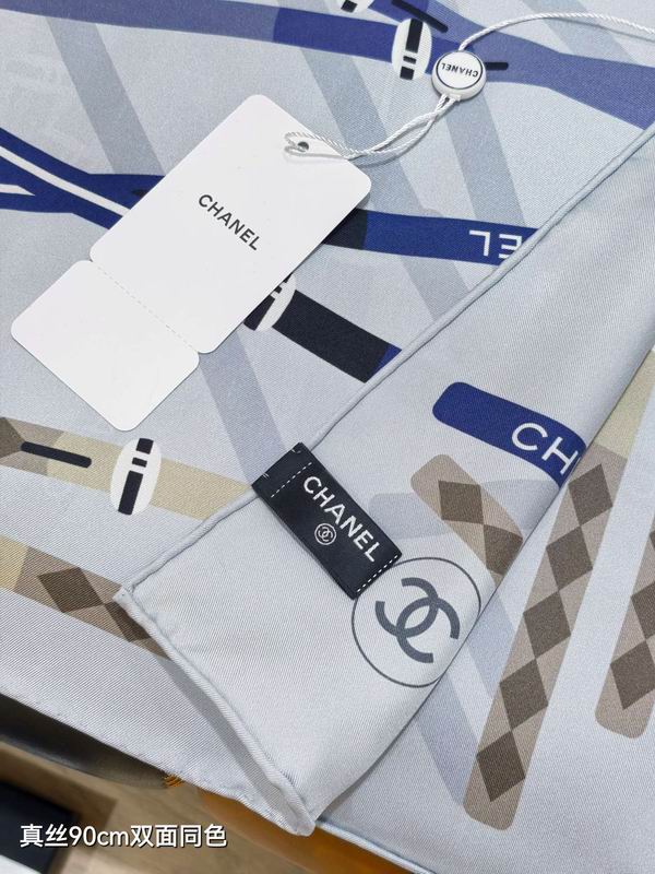 Chanel silk Scarf 90X90cm E40 (5)
