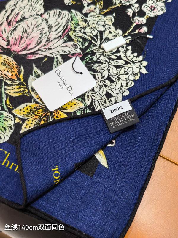 Dior Scarf 140X140cm 70%羊绒30%真丝 E02 (4)