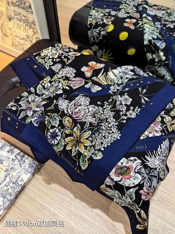 Dior Scarf 140X140cm 70%羊绒30%真丝 E02 (5)