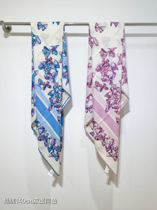 Dior Scarf 140X140cm 70%羊绒30%真丝 E34 (16)