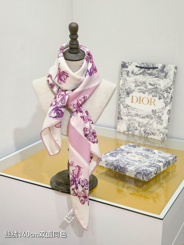 Dior Scarf 140X140cm 70%羊绒30%真丝 E34 (7)