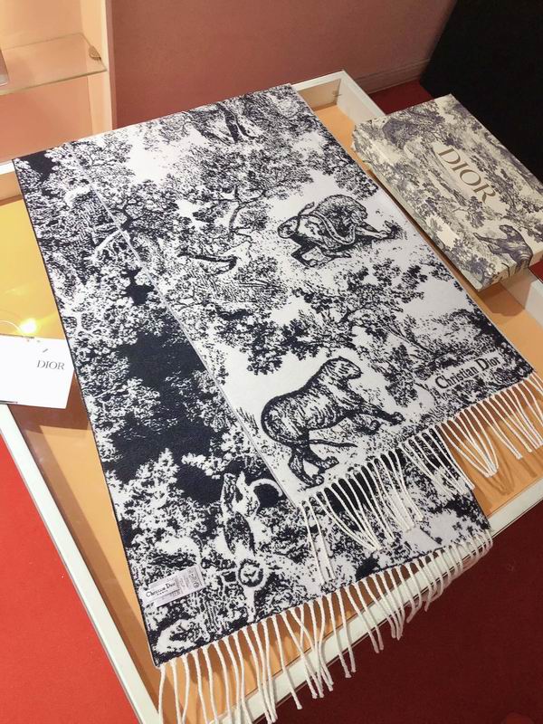 Dior Scarf 45X200cm 59%羊绒41%羊毛 E29 (15)