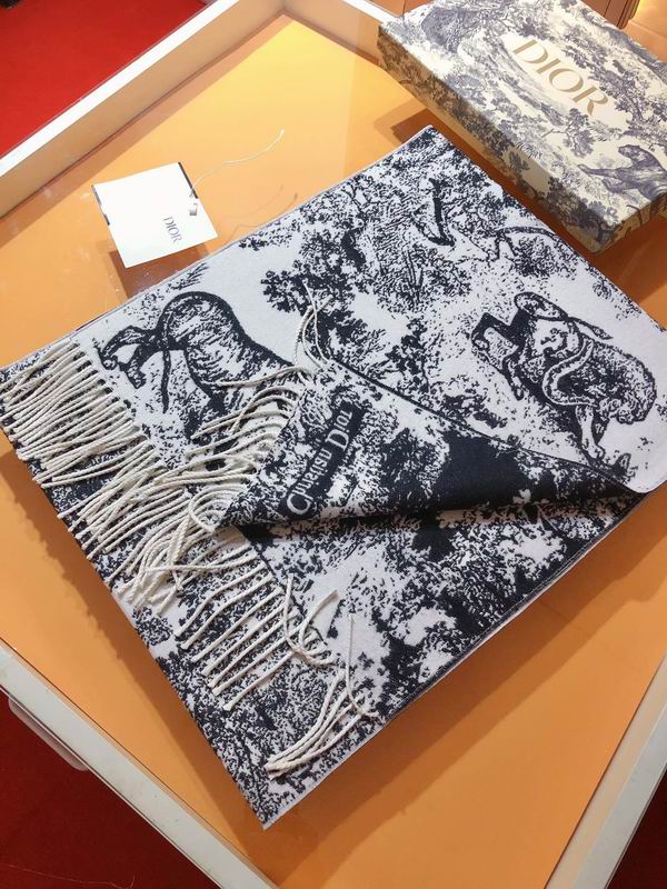 Dior Scarf 45X200cm 59%羊绒41%羊毛 E29 (16)