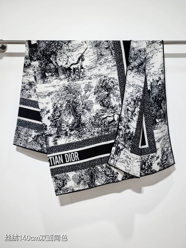 Dior scarf 140X140cm 70%羊绒 30%真丝 E05 (11)