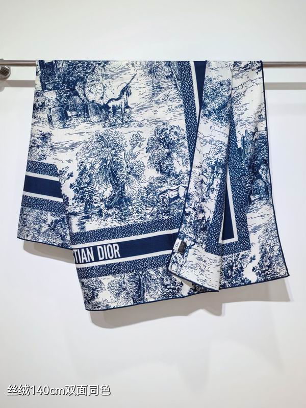 Dior scarf 140X140cm 70%羊绒 30%真丝 E05 (3)