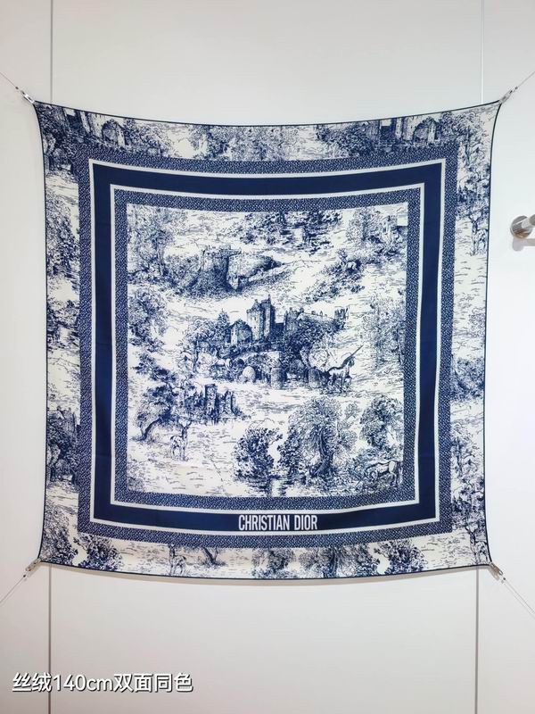 Dior scarf 140X140cm 70%羊绒 30%真丝 E05 (8)