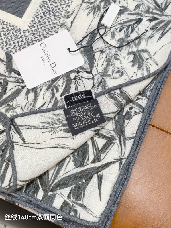 Dior scarf 140X140cm 70%羊绒30%真丝 E04 (12)