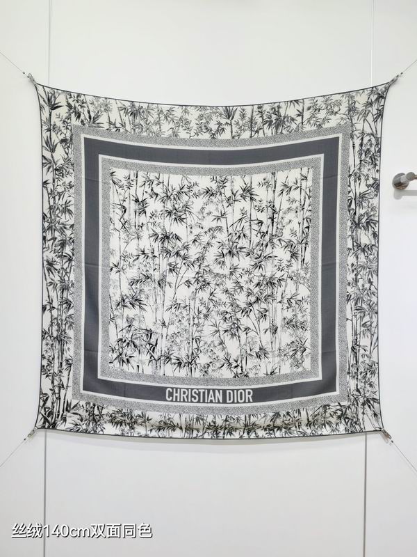 Dior scarf 140X140cm 70%羊绒30%真丝 E04 (16)