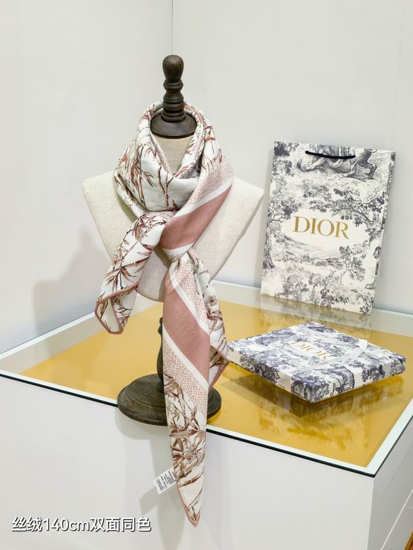 Dior scarf 140X140cm 70%羊绒30%真丝 E04 (18)