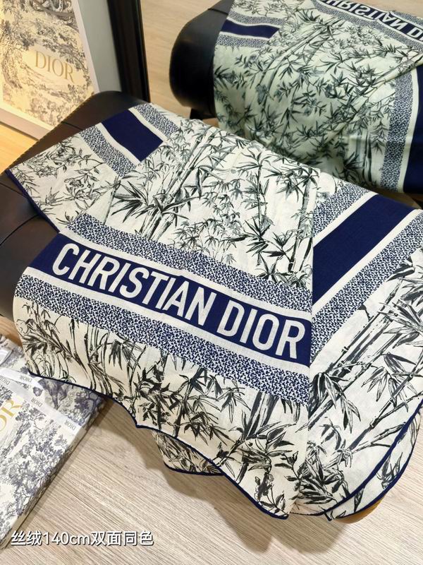 Dior scarf 140X140cm 70%羊绒30%真丝 E04 (5)