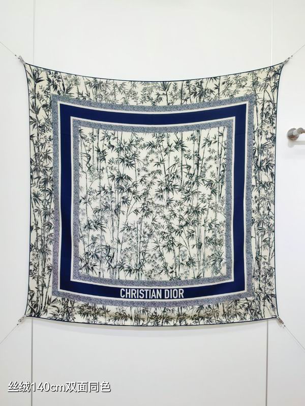 Dior scarf 140X140cm 70%羊绒30%真丝 E04 (8)