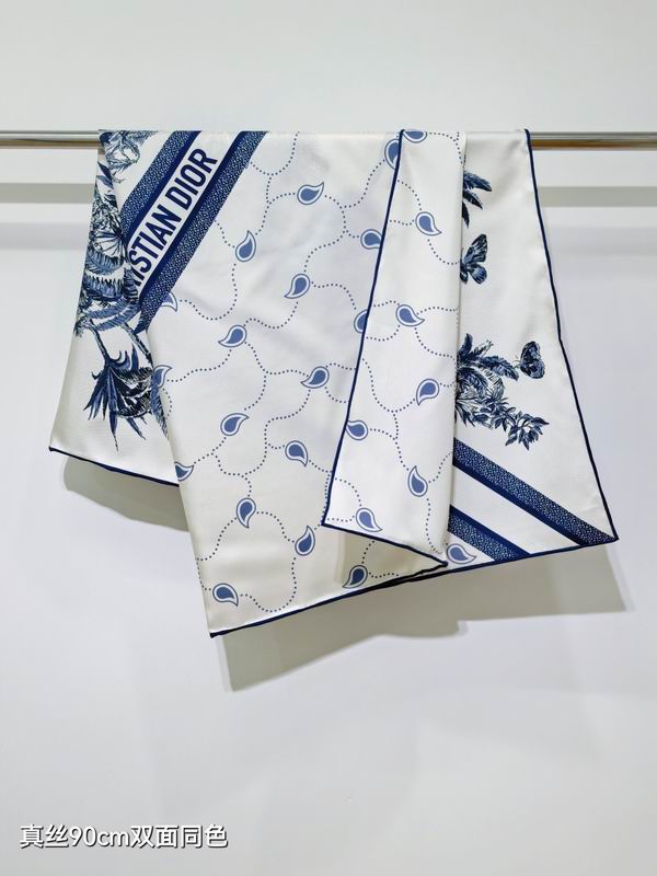 Dior silk scarf 90X90cm E13 (6)