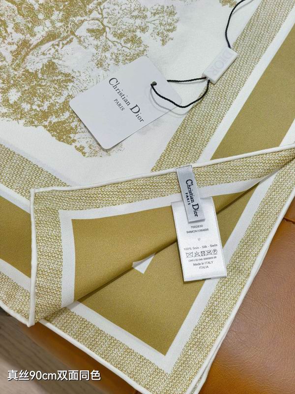 Dior silk scarf 90X90cm E18 (16)