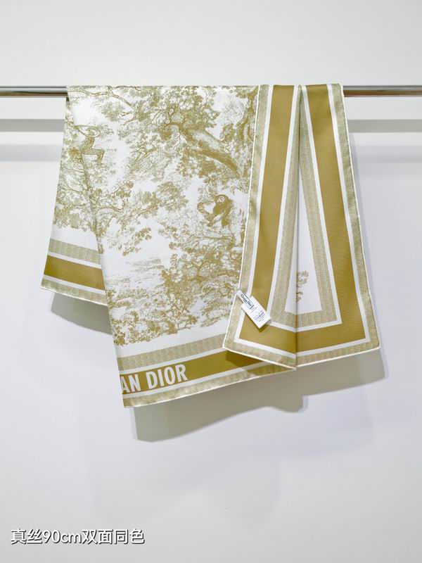 Dior silk scarf 90X90cm E18 (17)