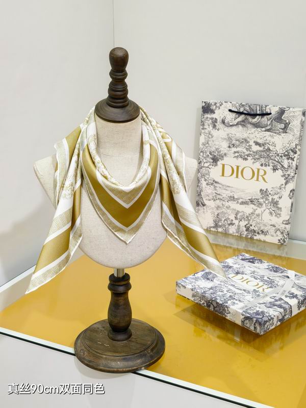 Dior silk scarf 90X90cm E18 (18)