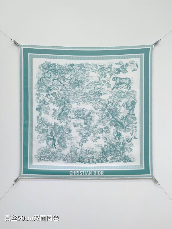 Dior silk scarf 90X90cm E18 (2)