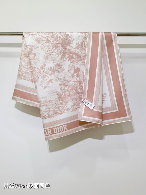 Dior silk scarf 90X90cm E18 (25)