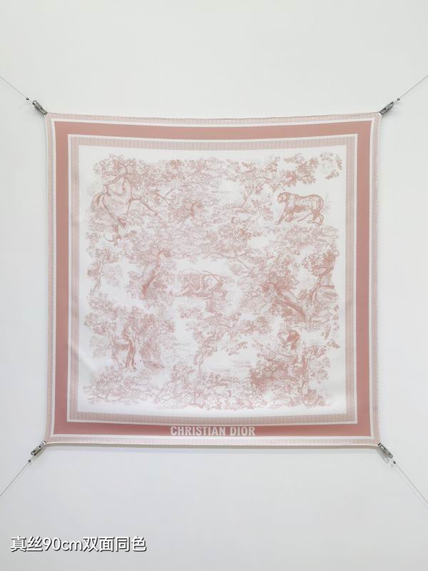 Dior silk scarf 90X90cm E18 (30)
