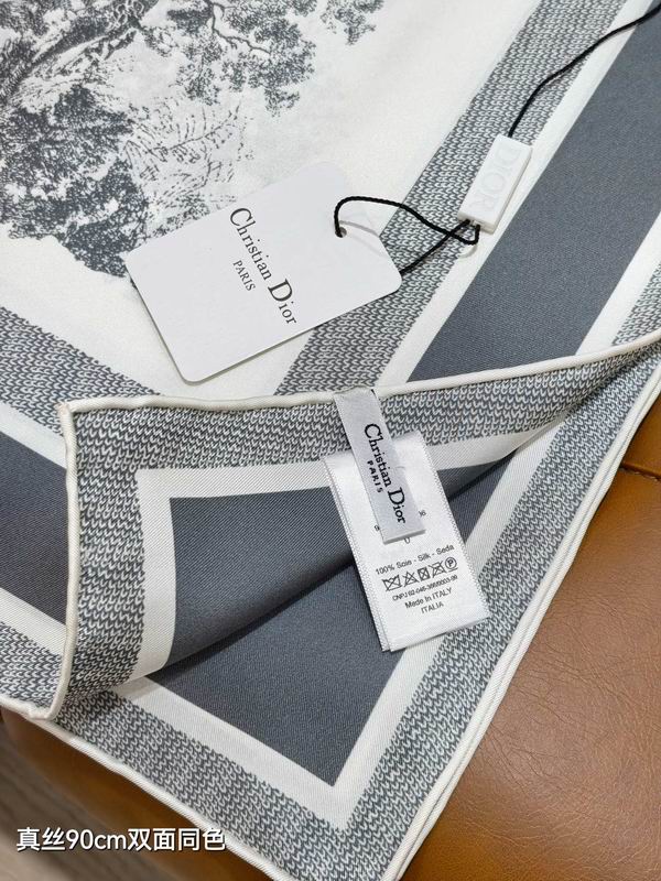 Dior silk scarf 90X90cm E18 (37)