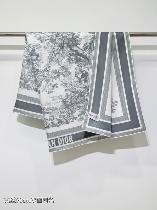 Dior silk scarf 90X90cm E18 (38)