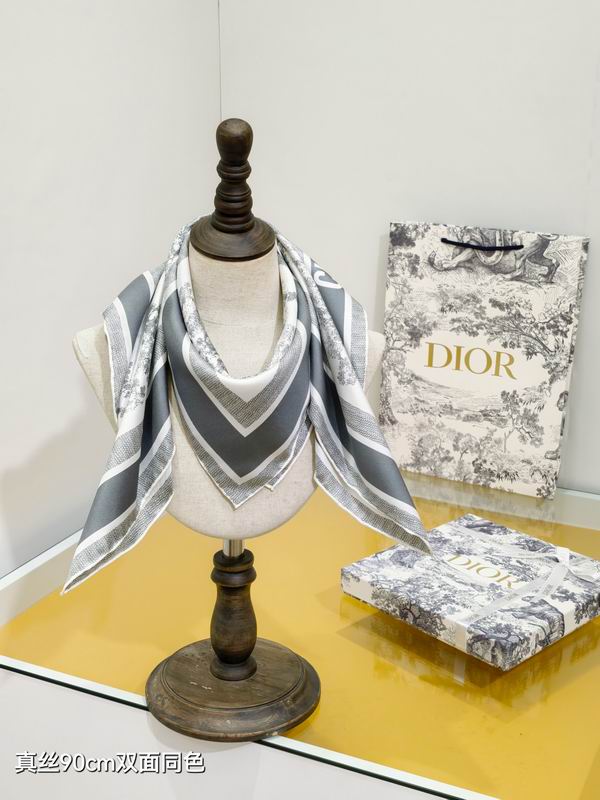 Dior silk scarf 90X90cm E18 (39)