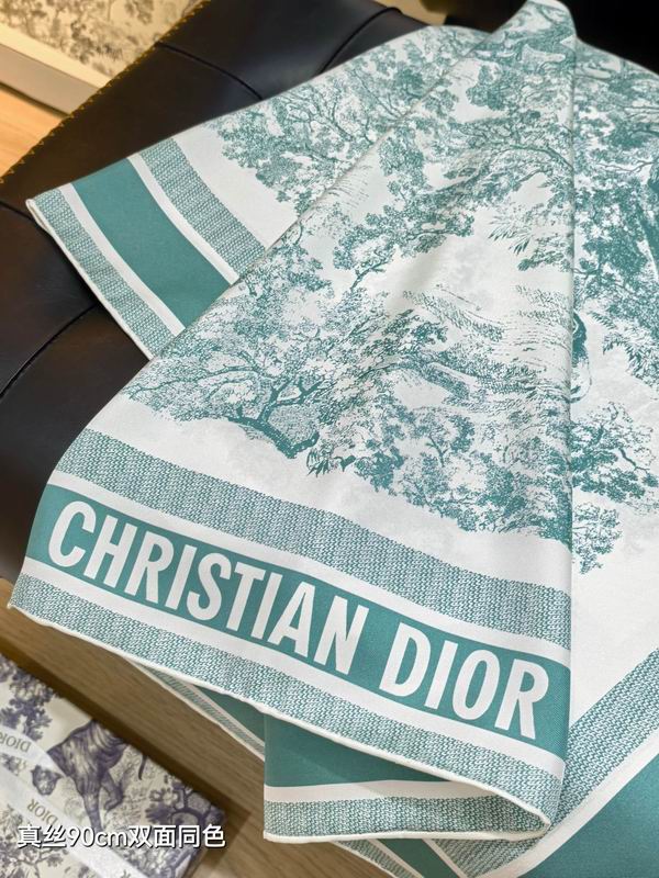 Dior silk scarf 90X90cm E18 (5)