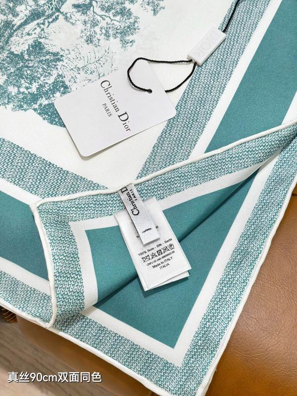 Dior silk scarf 90X90cm E18 (6)