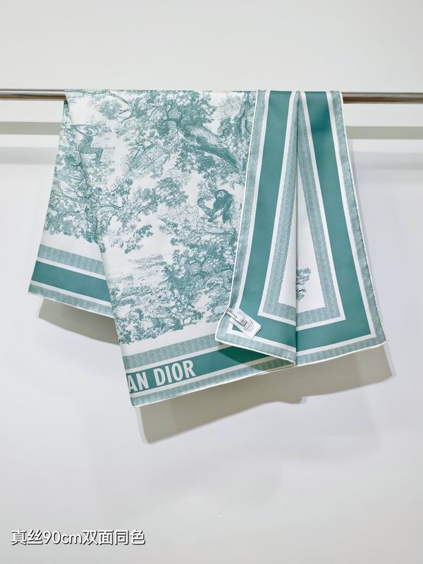 Dior silk scarf 90X90cm E18 (7)