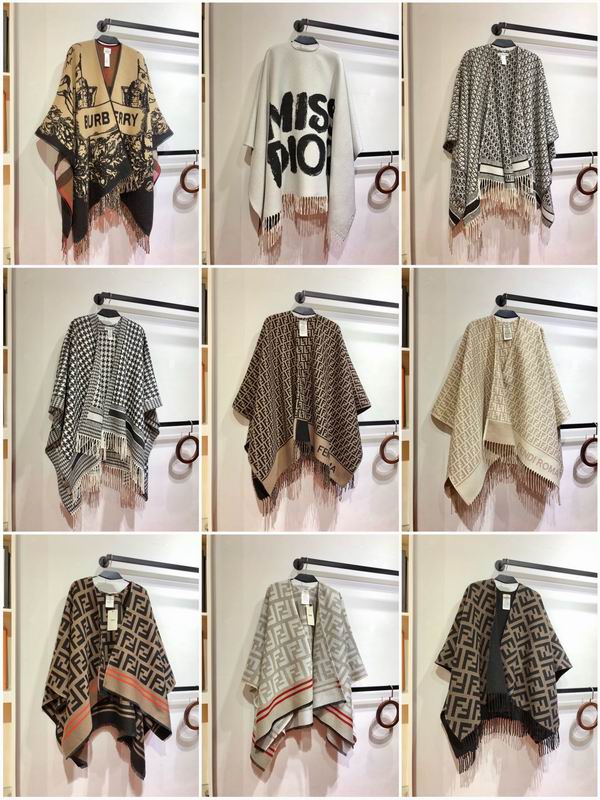 Fendi cloak 145X145cm 51%羊毛49%羊绒 E22 (10)