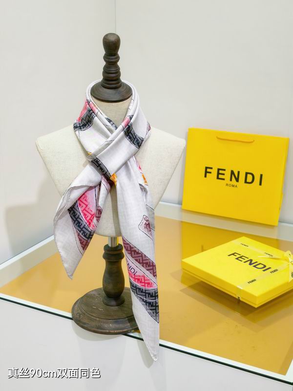 Fendi silk Scarf 90X90cm E08 (1)