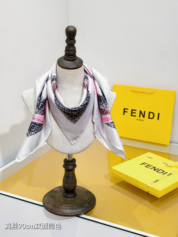Fendi silk Scarf 90X90cm E08 (2)