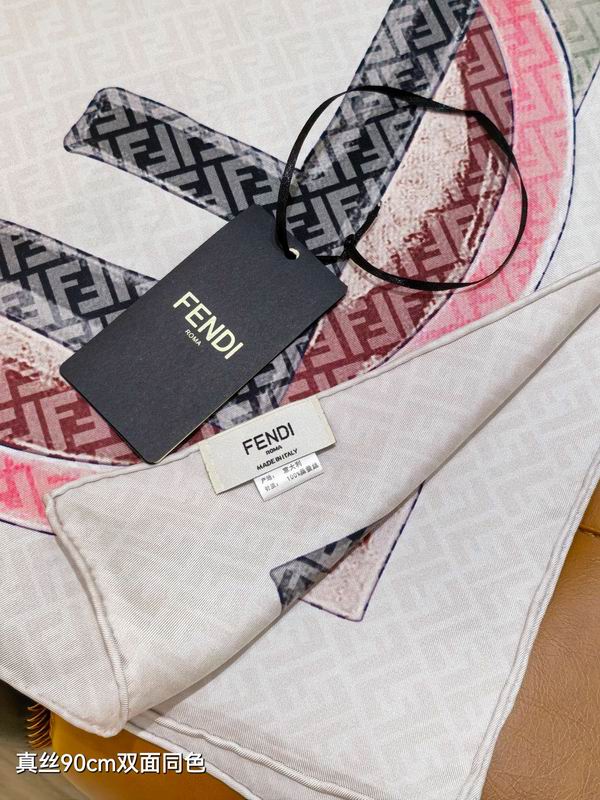 Fendi silk Scarf 90X90cm E08 (5)