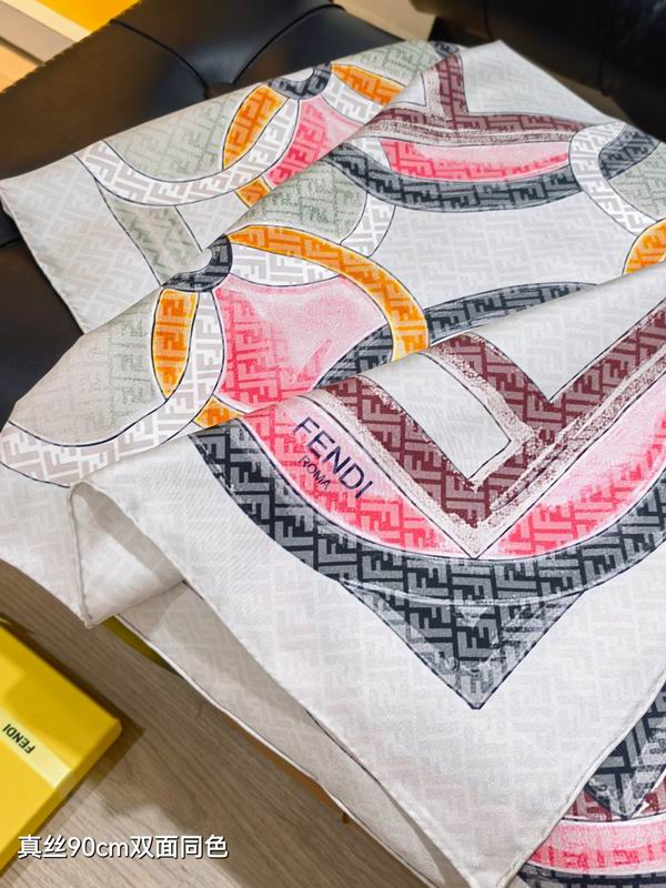 Fendi silk Scarf 90X90cm E08 (6)