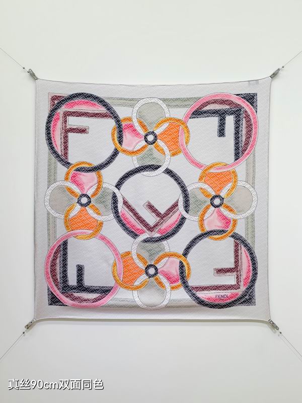 Fendi silk Scarf 90X90cm E08 (9)