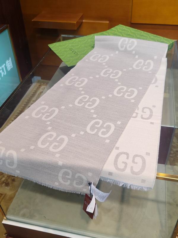 Gucci scarf 35X190cm 91%羊毛9%真丝 E29 (10)