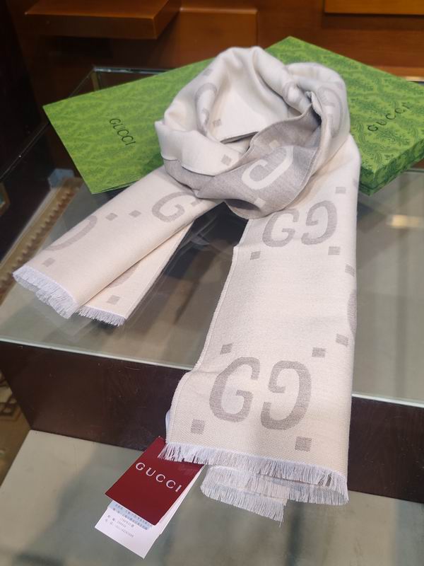 Gucci scarf 35X190cm 91%羊毛9%真丝 E29 (13)
