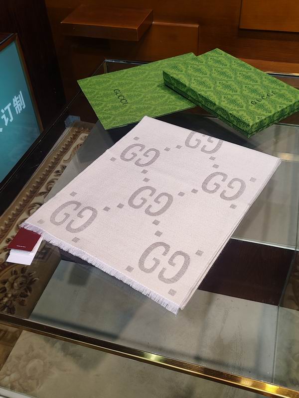 Gucci scarf 35X190cm 91%羊毛9%真丝 E29 (14)