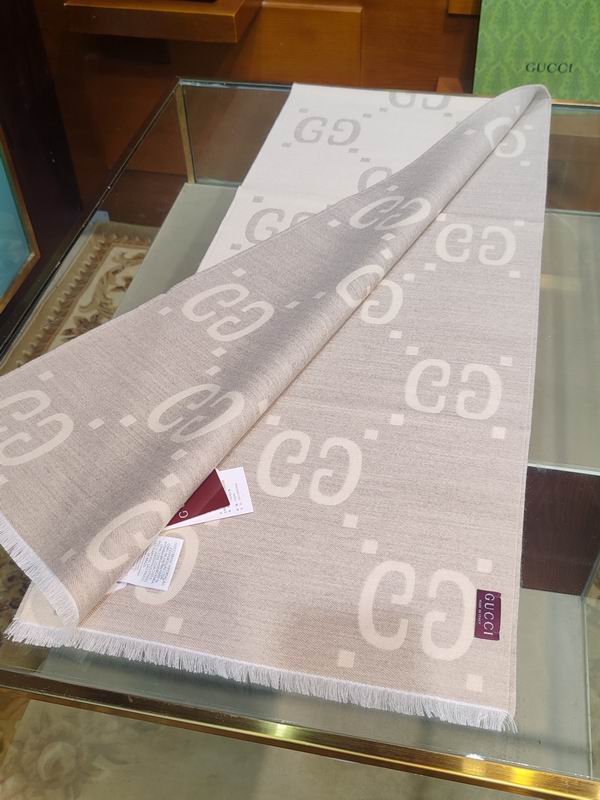 Gucci scarf 35X190cm 91%羊毛9%真丝 E29 (15)