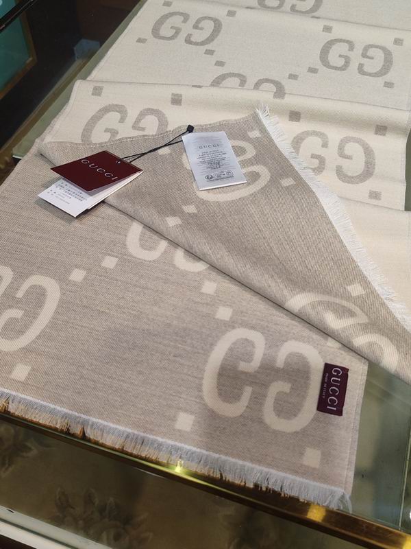 Gucci scarf 35X190cm 91%羊毛9%真丝 E29 (16)