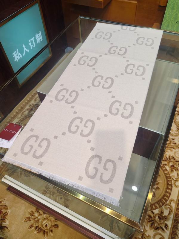 Gucci scarf 35X190cm 91%羊毛9%真丝 E29 (17)