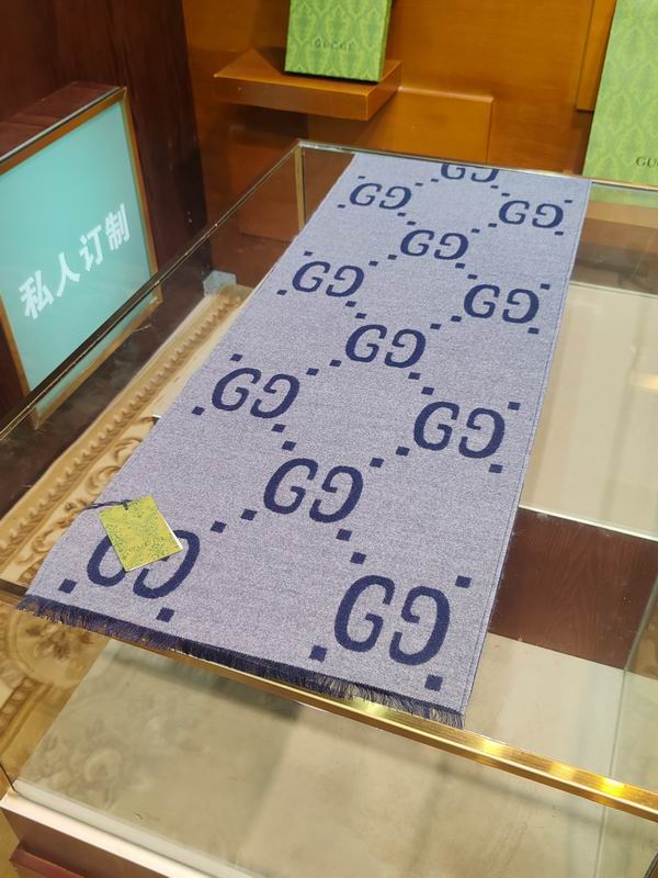 Gucci scarf 35X190cm 91%羊毛9%真丝 E29 (2)
