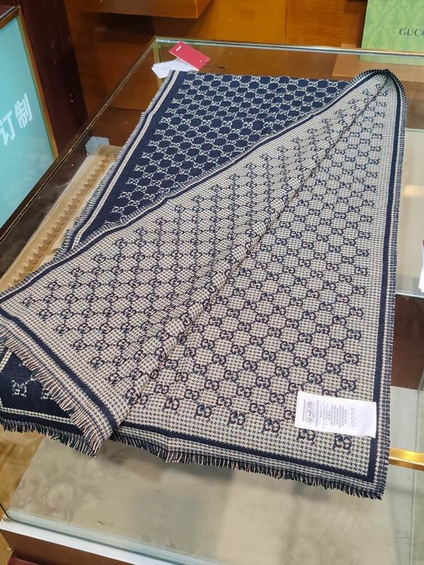 Gucci scarf 47X180cm 100%羊毛 E25 (22)