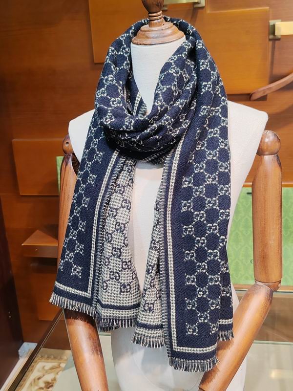 Gucci scarf 47X180cm 100%羊毛 E25 (26)