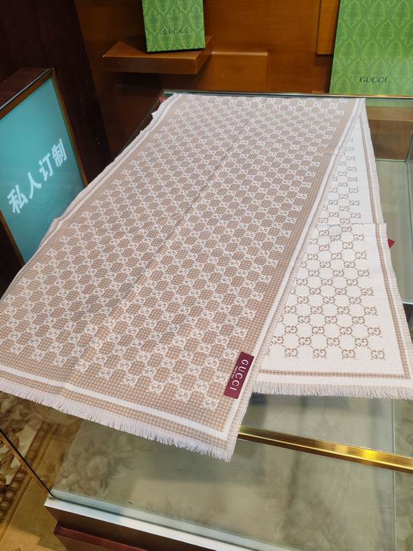 Gucci scarf 47X180cm 100%羊毛 E25 (33)