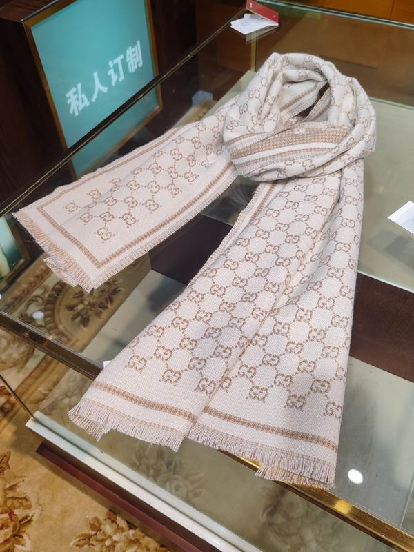 Gucci scarf 47X180cm 100%羊毛 E25 (34)