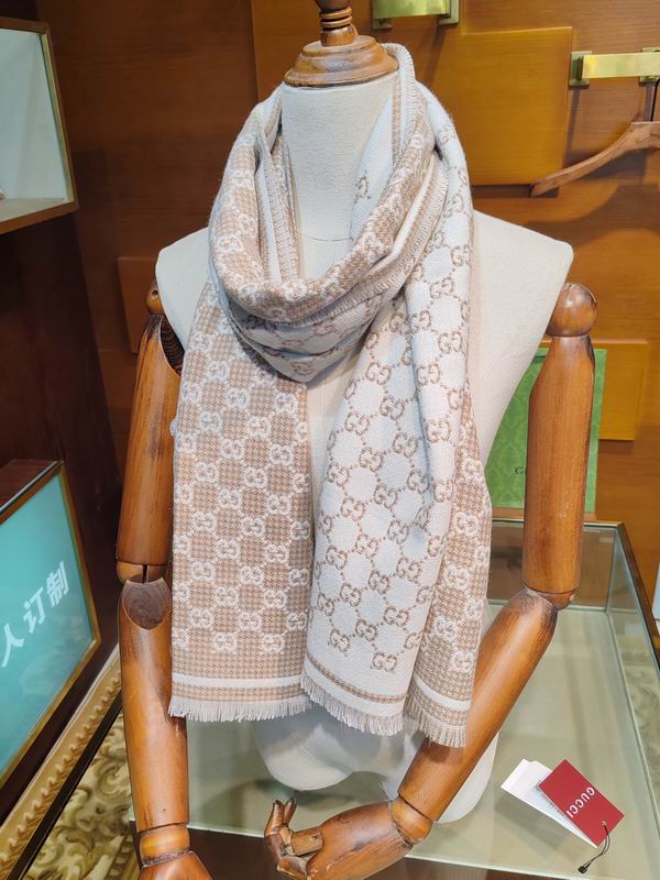 Gucci scarf 47X180cm 100%羊毛 E25 (35)